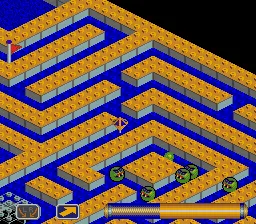 Spindizzy Worlds gameplay screenshot on SNES