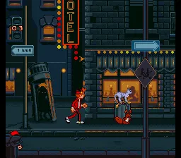 Spirou gameplay screenshot on SNES