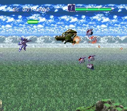 Spriggan Powered gameplay screenshot on SNES