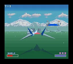 Star Fox gameplay screenshot on SNES