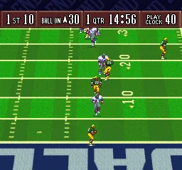 Sterling Sharpe: End 2 End gameplay screenshot on SNES