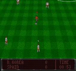 Striker gameplay screenshot on SNES