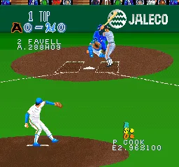 Super Bases Loaded gameplay screenshot on SNES