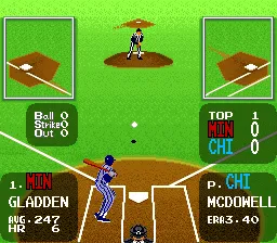 Super Batter Up gameplay screenshot on SNES