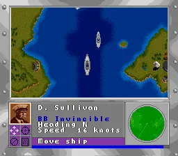 Super Battleship gameplay screenshot on SNES