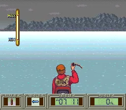 Super Black Bass gameplay screenshot on SNES