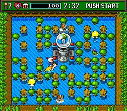 Super Bomberman 3 gameplay screenshot on SNES