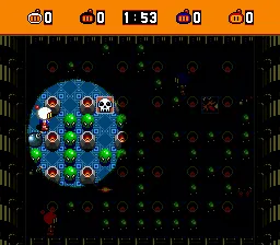 Super Bomberman gameplay screenshot on SNES