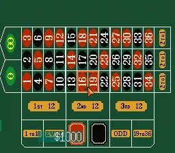 Super Casino 2 gameplay screenshot on SNES