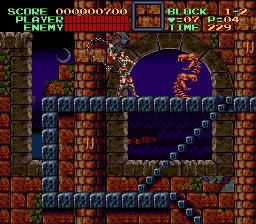 Super Castlevania IV gameplay screenshot on SNES