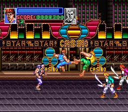 Super Double Dragon gameplay screenshot on SNES