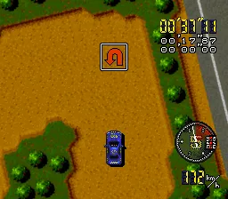 Super Drift Out: World Rally Championships gameplay screenshot on SNES