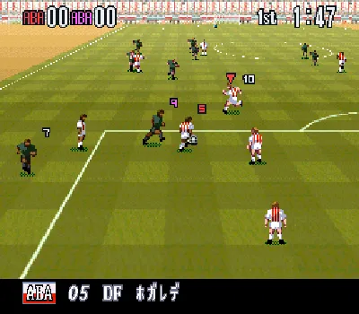 Super Formation Soccer 96: World Club Edition gameplay screenshot on SNES