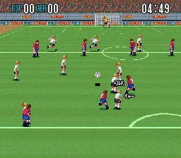 Super Formation Soccer II gameplay screenshot on SNES
