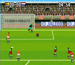 Super Goal! 2 gameplay screenshot on SNES