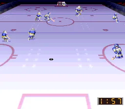 Super Ice Hockey gameplay screenshot on SNES