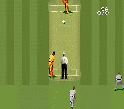 Super International Cricket gameplay screenshot on SNES