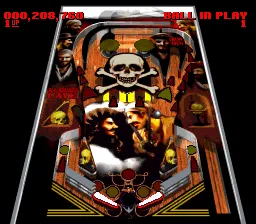 Super Pinball: Behind the Mask gameplay screenshot on SNES