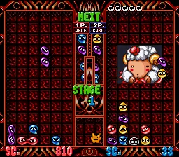 Super Puyo Puyo 2 gameplay screenshot on SNES