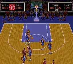 Super Slam Dunk gameplay screenshot on SNES