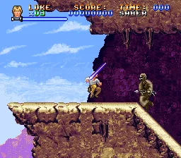 Super Star Wars gameplay screenshot on SNES