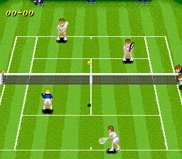 Super Tennis gameplay screenshot on SNES