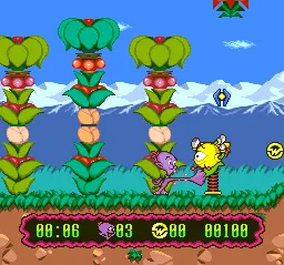 Super Widget gameplay screenshot on SNES