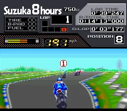 Suzuka 8 Hours gameplay screenshot on SNES