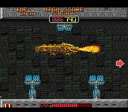 Syvalion gameplay screenshot on SNES