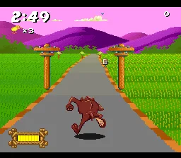 Taz-Mania gameplay screenshot on SNES