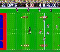 Tecmo Super Bowl gameplay screenshot on SNES