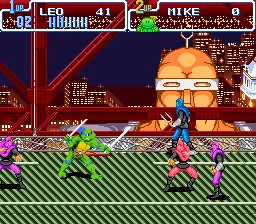 Teenage Mutant Hero Turtles IV: Turtles in Time gameplay screenshot on SNES
