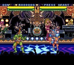 Teenage Mutant Ninja Turtles: Tournament Fighters gameplay screenshot on SNES