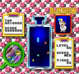 Tetris & Dr. Mario gameplay screenshot on SNES