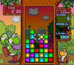 Tetris Attack gameplay screenshot on SNES