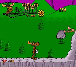 The Adventures of Rocky and Bullwinkle and Friends gameplay screenshot on SNES