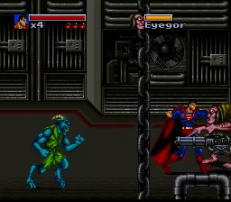 The Death and Return of Superman gameplay screenshot on SNES