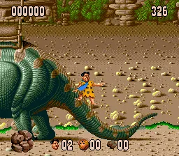 The Flintstones gameplay screenshot on SNES