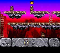 The Humans gameplay screenshot on SNES