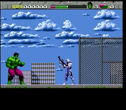 The Incredible Hulk gameplay screenshot on SNES