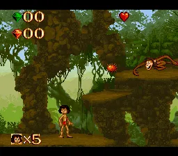 The Jungle Book gameplay screenshot on SNES