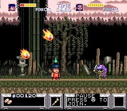 The Legend of the Mystical Ninja gameplay screenshot on SNES