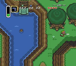 The Legend of Zelda: A Link to the Past gameplay screenshot on SNES