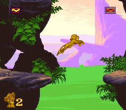 The Lion King gameplay screenshot on SNES