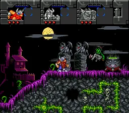 The Lost Vikings 2 gameplay screenshot on SNES