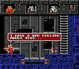 The Lost Vikings gameplay screenshot on SNES