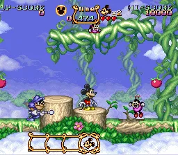 The Magical Quest starring Mickey Mouse gameplay screenshot on SNES