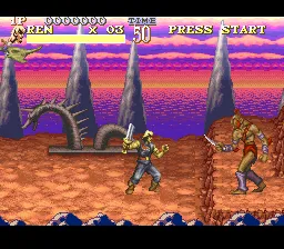 The Pirates of Dark Water gameplay screenshot on SNES