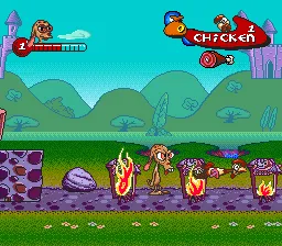 The Ren & Stimpy Show: Buckeroo$! gameplay screenshot on SNES