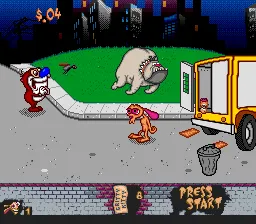The Ren & Stimpy Show: Time Warp gameplay screenshot on SNES